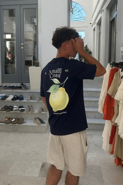 Amalfi Coast T-Shirt Navy Blue